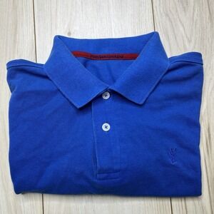 Yves Saint Laurent Men's YSL Polo Short Sleeve Shirt Royal Blue Size Large VTG
